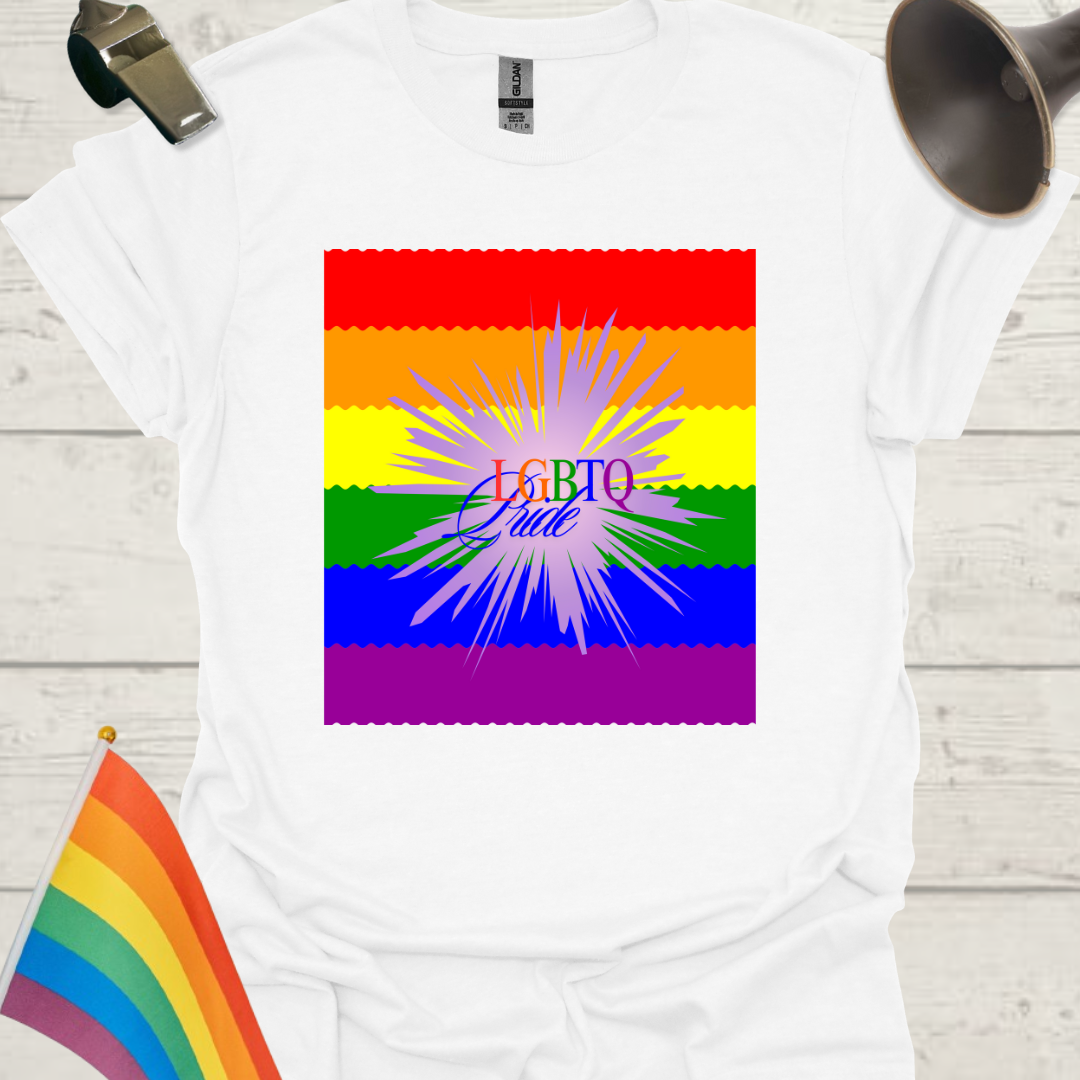 LGBTQ Pride Flag Ripples - Spark T-Shirt