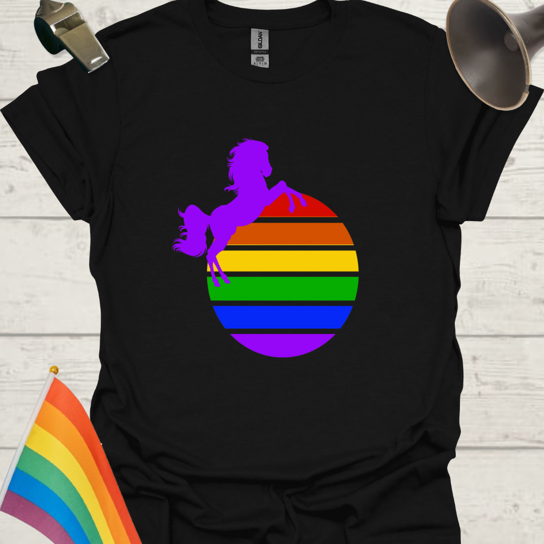 LGBT Pride Sphere Purple Horse T-Shirt