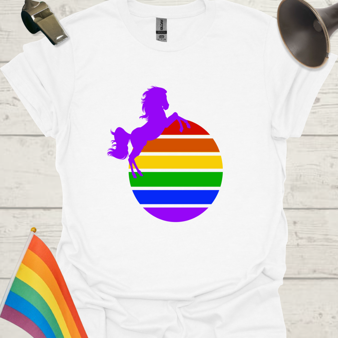 LGBT Pride Sphere Purple Horse T-Shirt