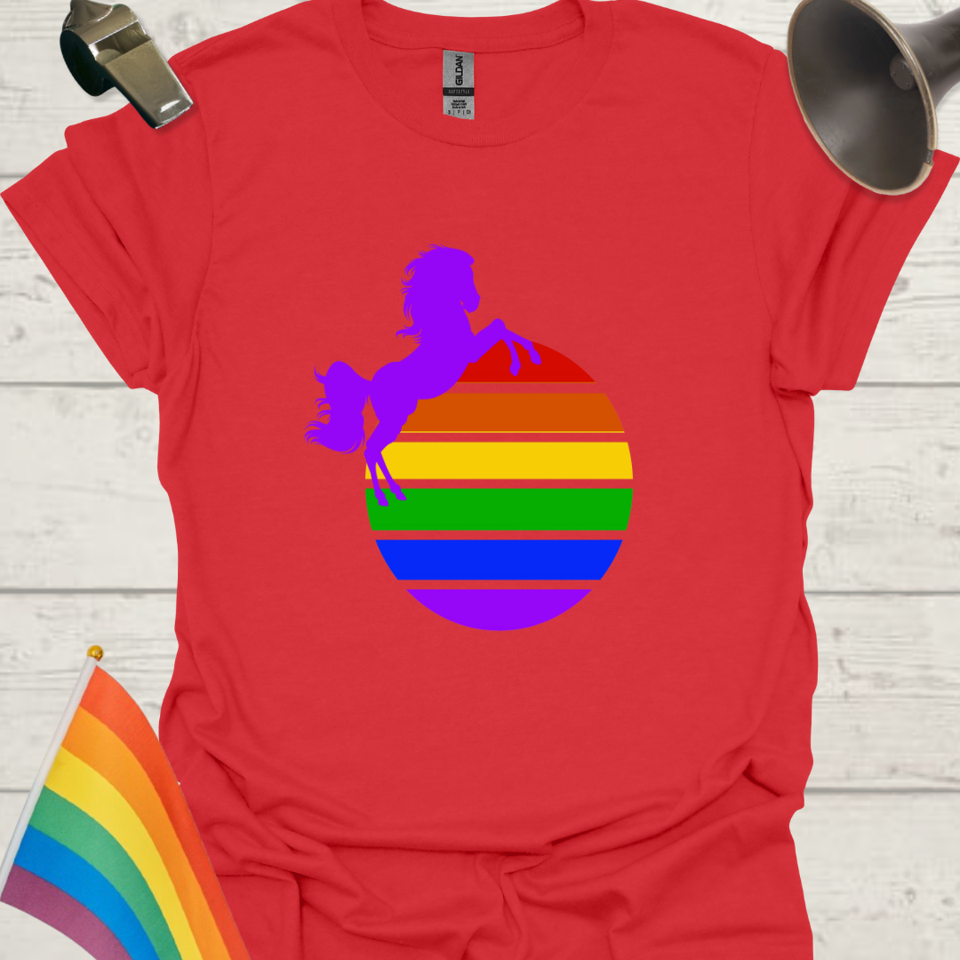 LGBT Pride Sphere Purple Horse T-Shirt