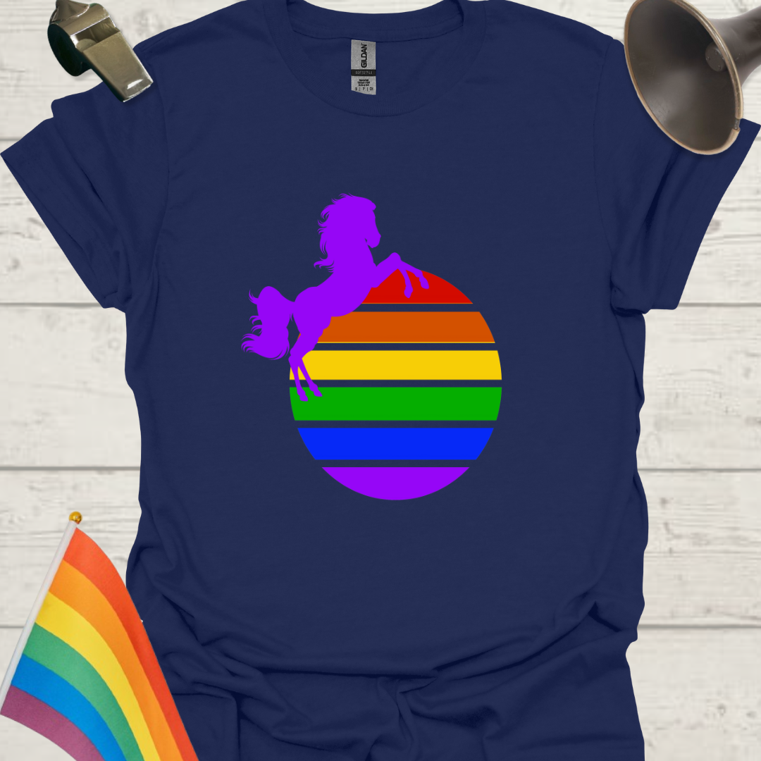 LGBT Pride Sphere Purple Horse T-Shirt