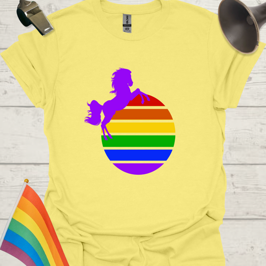 LGBT Pride Sphere Purple Horse T-Shirt