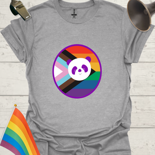 LGBTQ Pride Cute Panda Progress Flag Colors Sphere T-Shirt