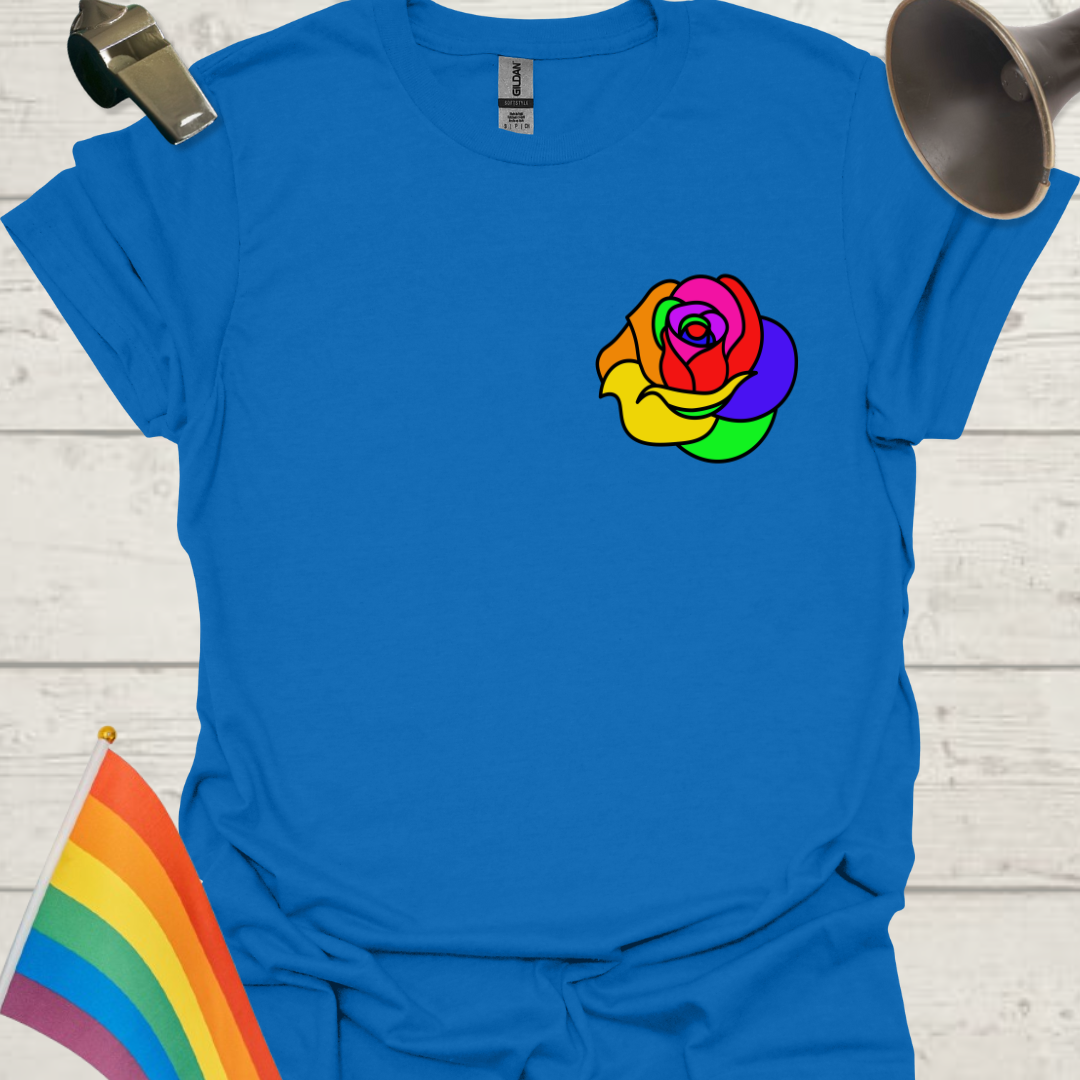 Unisex Pride T-Shirt - LGBTQ Rainbow Rose