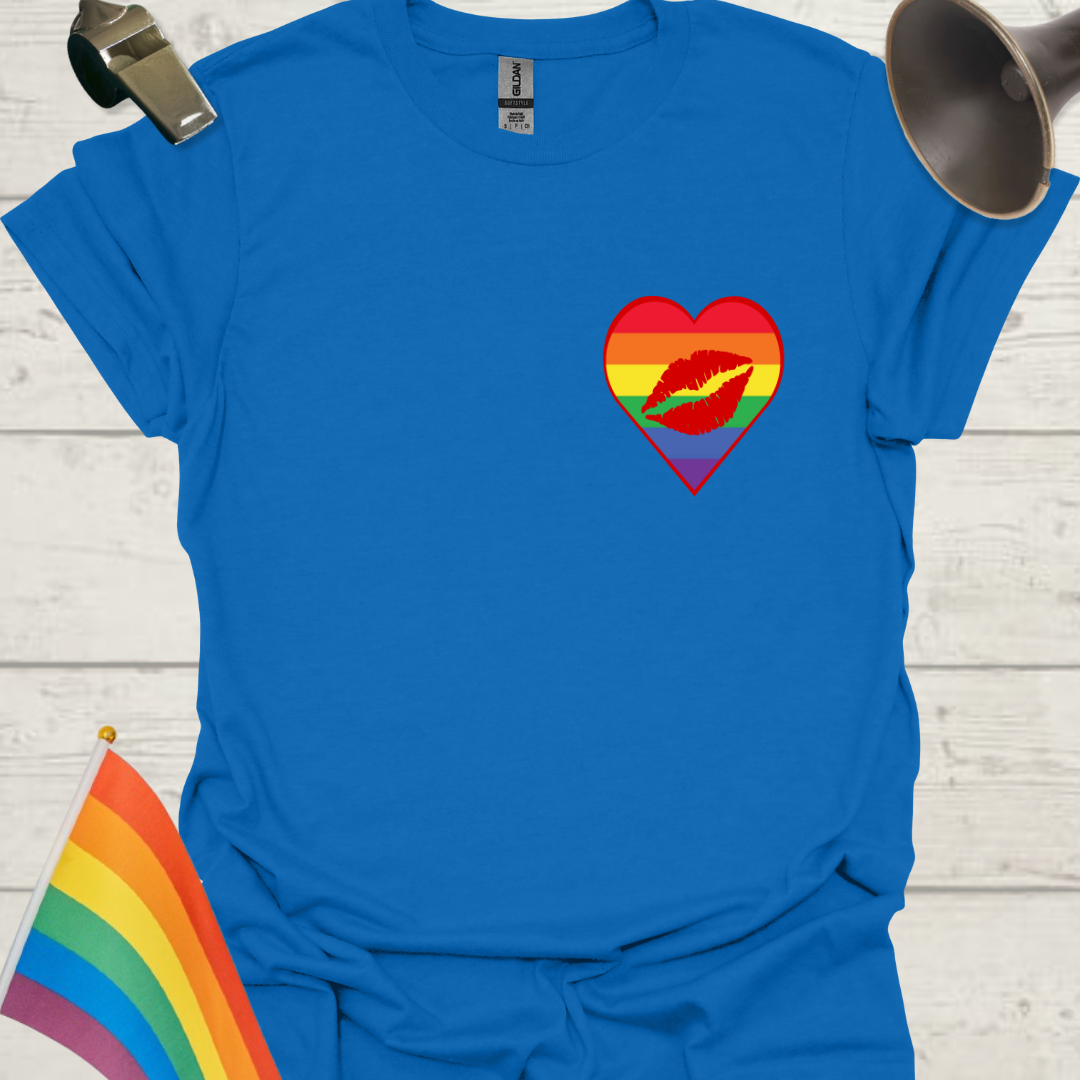 Unisex Pride T-Shirt - LGBT Pride Lips in a Heart Design