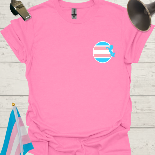 LGBTQ Transgender Pride Flag Colors, Sphere, and Beautiful Horse T-Shirt