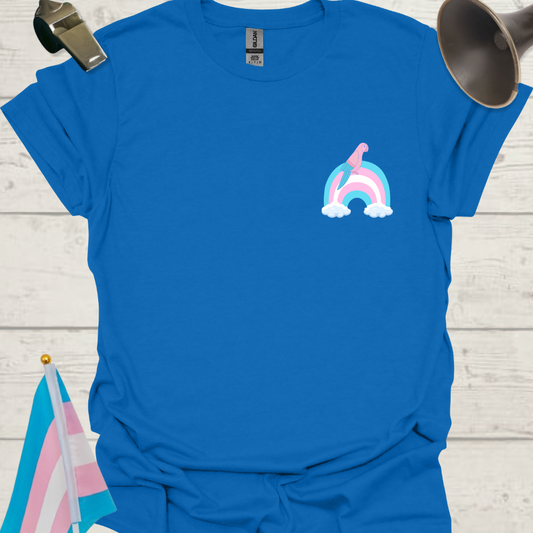LGBTQ Transgender Pride Flag Colors, Rainbow, Cute Parrot T-Shirt