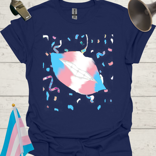 LGBTQ Transgender Pride Flag Lips, Sparks T-Shirt