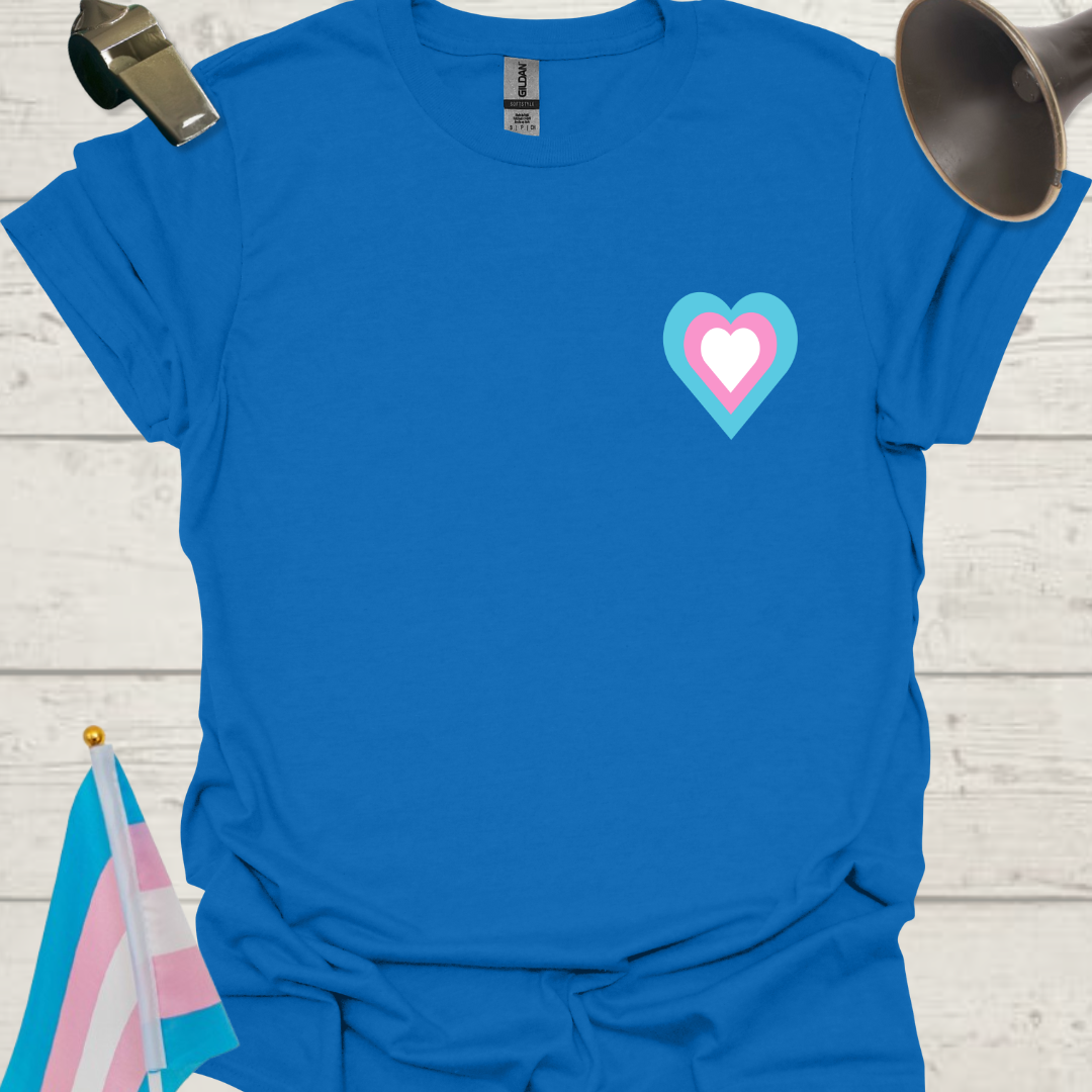 LGBTQ Transgender Pride Flag Colors Heart T-Shirt