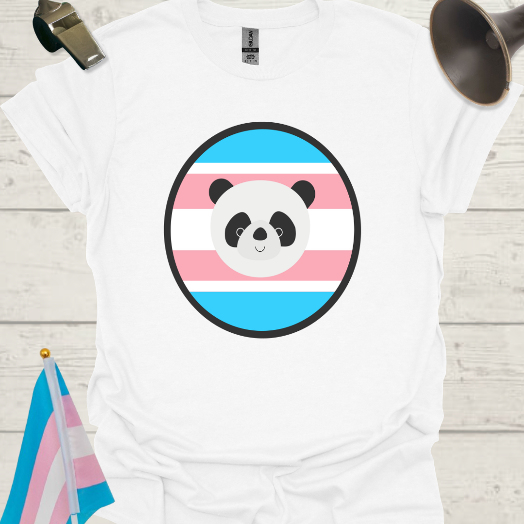 Transgender Pride Colors Sphere, Cute Panda T-Shirt