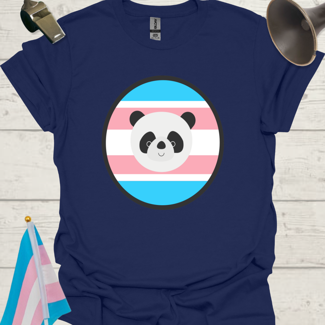 Transgender Pride Colors Sphere, Cute Panda T-Shirt