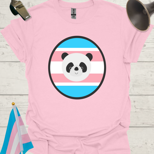 Transgender Pride Colors Sphere, Cute Panda T-Shirt