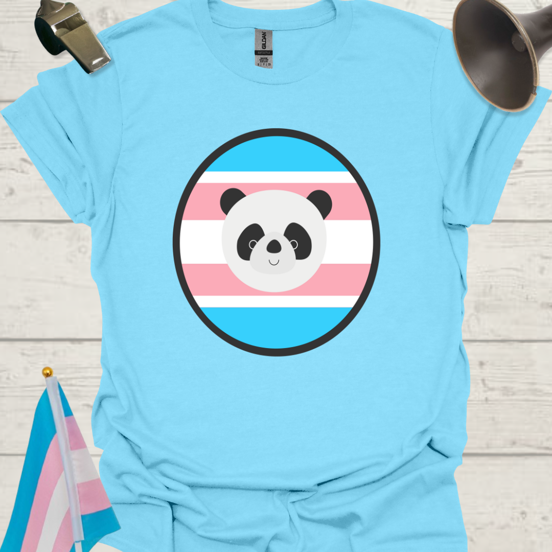 Transgender Pride Colors Sphere, Cute Panda T-Shirt