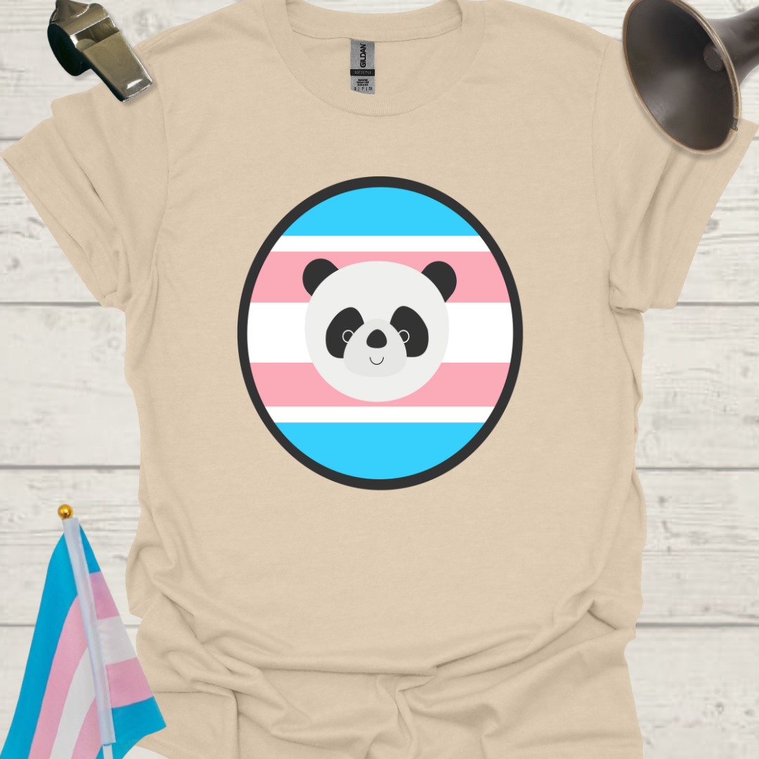 Transgender Pride Colors Sphere, Cute Panda T-Shirt