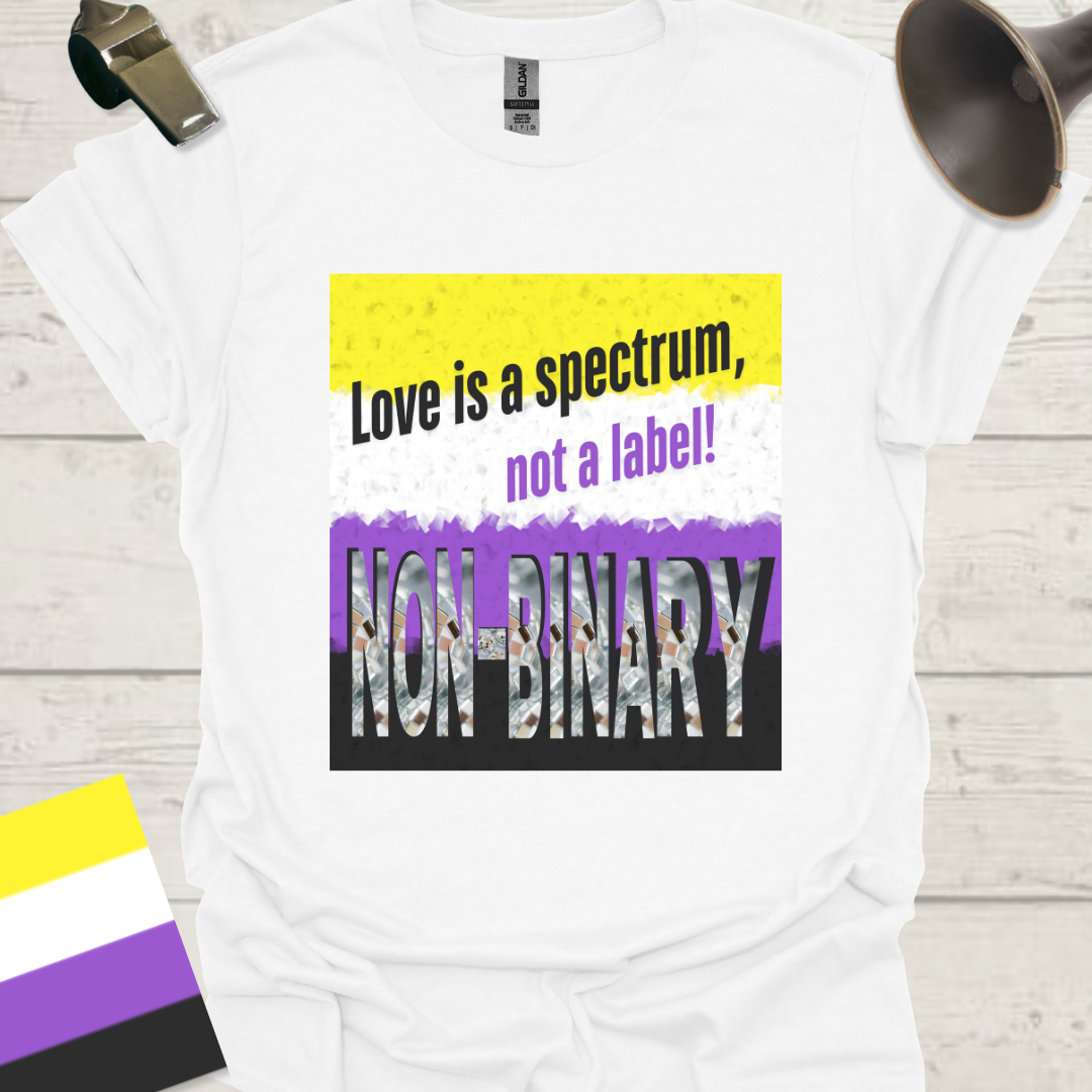 Unisex T-Shirt Love is a spectrum, not a label! Non-Binary Cubism Flag Design