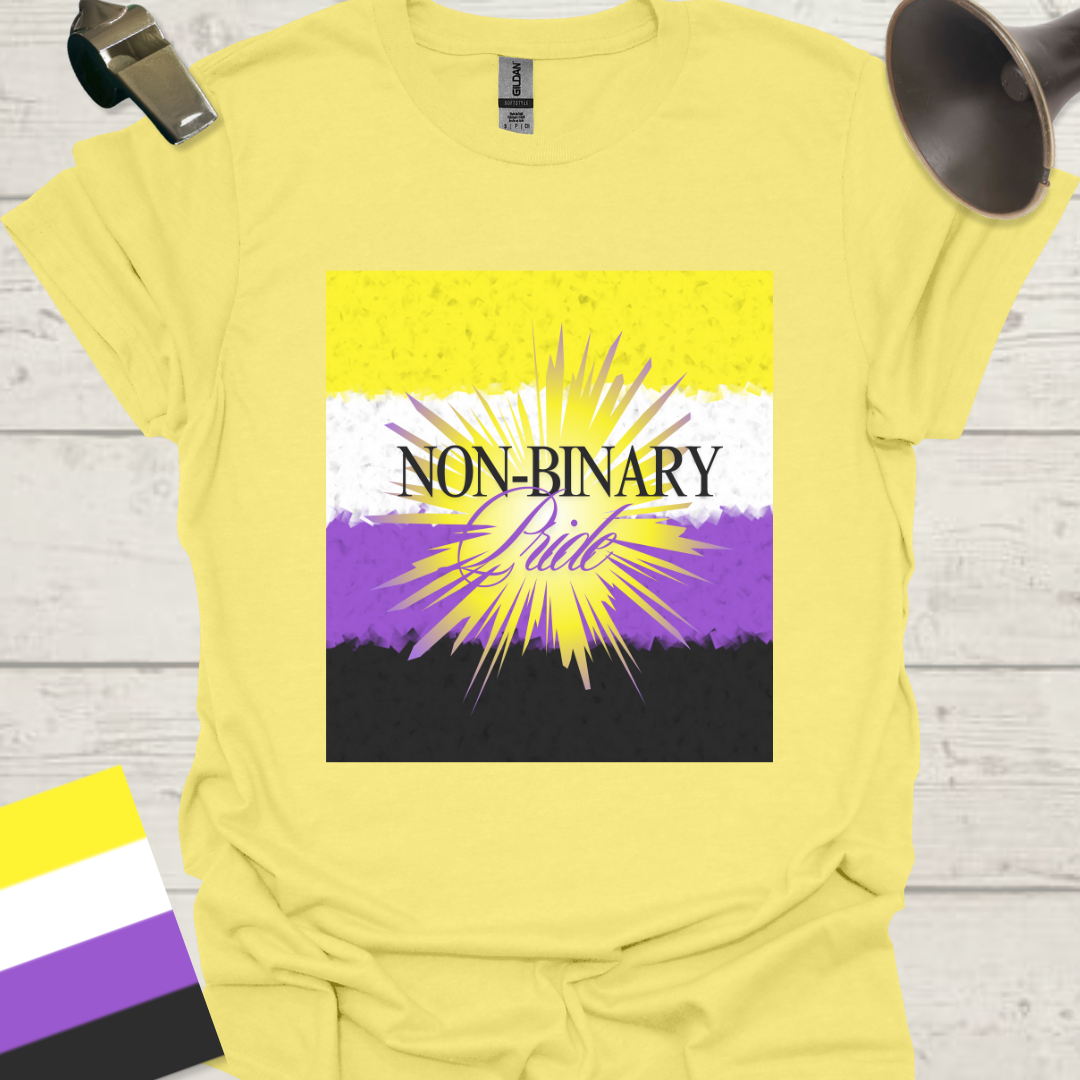 Unisex T-Shirt Pride Spark Non-Binary Cubism Flag Design