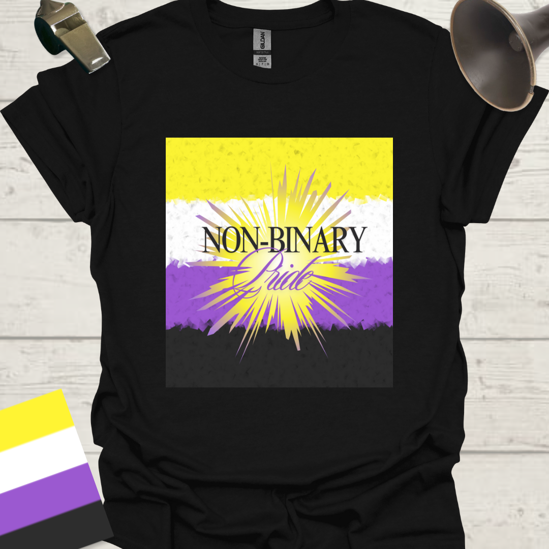 Unisex T-Shirt Pride Spark Non-Binary Cubism Flag Design