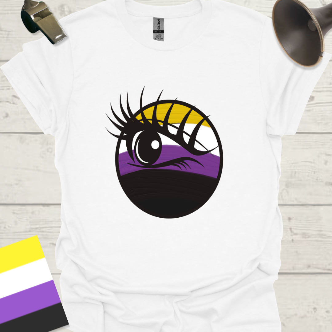 Nonbinary Pride T-Shirt Sphere Eye Design