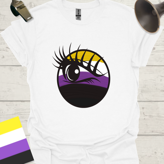 Nonbinary Pride T-Shirt Sphere Eye Design