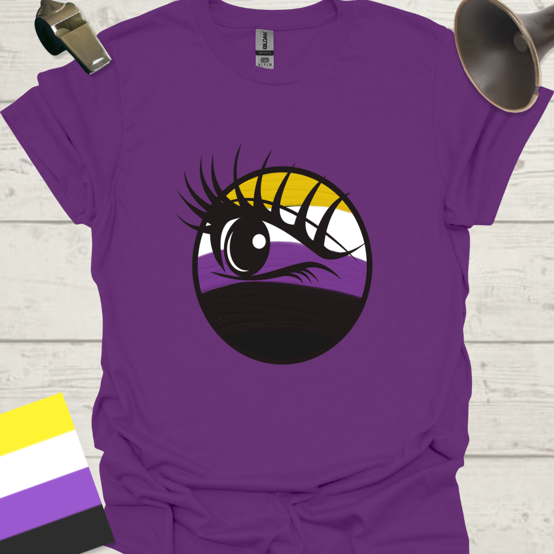 Nonbinary Pride T-Shirt Sphere Eye Design