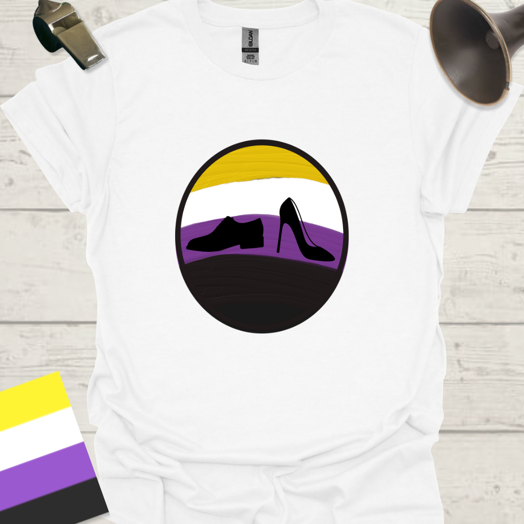 Nonbinary Pride T-Shirt Sphere High Heel, Shoe Design