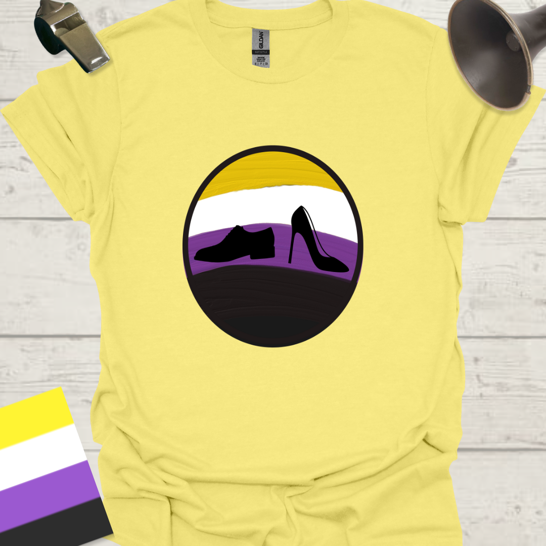 Nonbinary Pride T-Shirt Sphere High Heel, Shoe Design