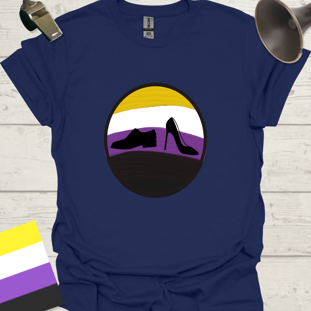 Nonbinary Pride T-Shirt Sphere High Heel, Shoe Design