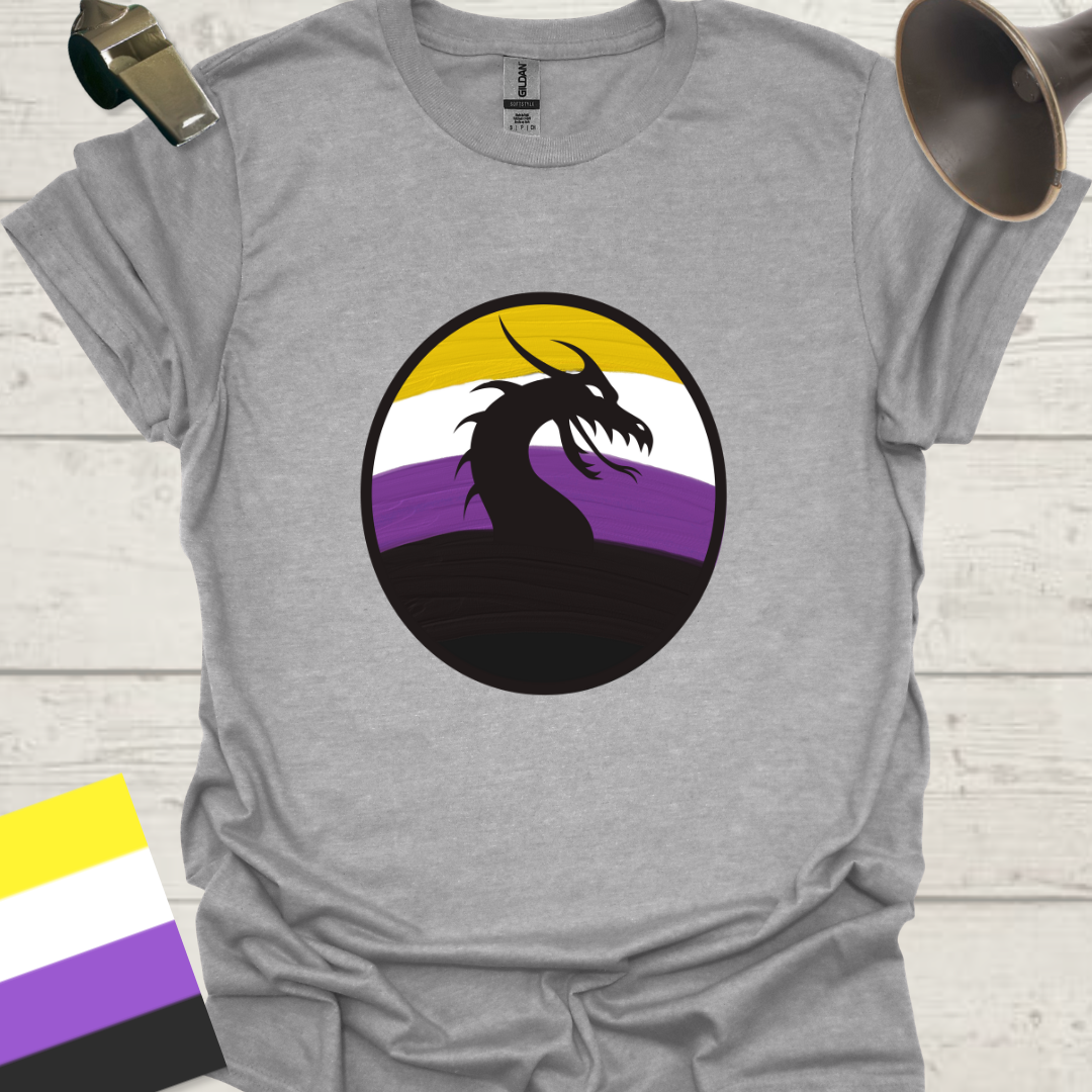 Nonbinary Pride T-Shirt Sphere Dragon Design