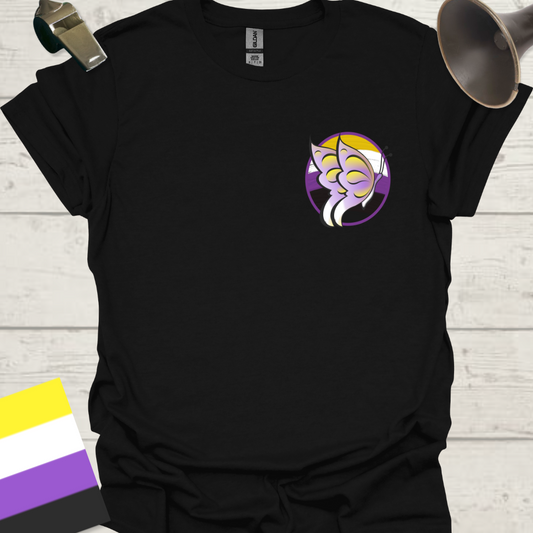 Nonbinary Pride T-Shirt Sphere Butterfly Design