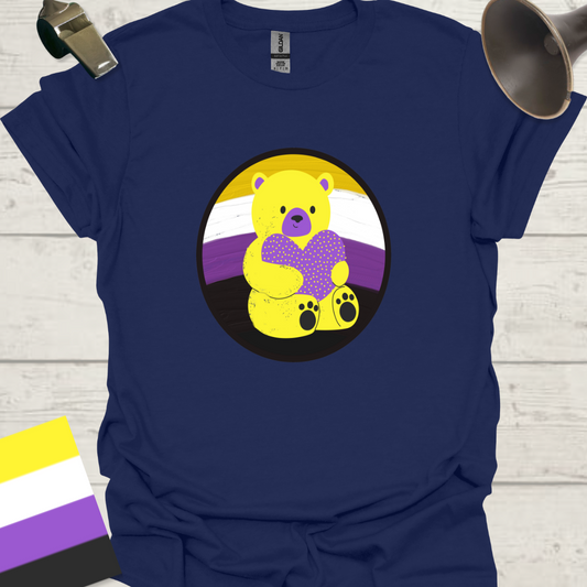 Nonbinary Pride T-Shirt Sphere Cute Bear Design