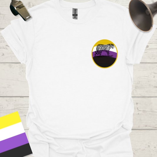 Nonbinary Pride T-Shirt Sphere Cute Leopard Design