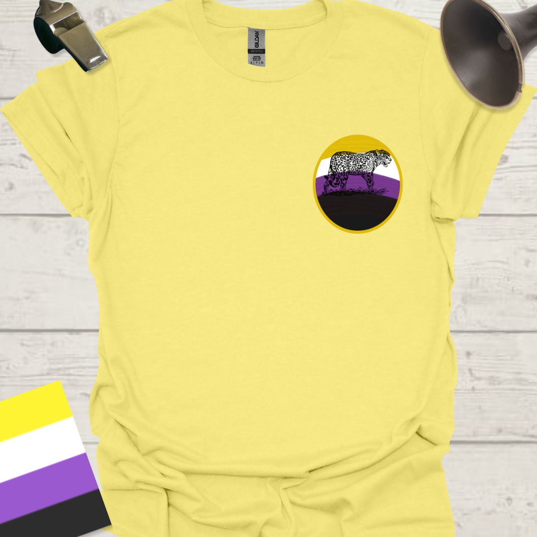 Nonbinary Pride T-Shirt Sphere Cute Leopard Design
