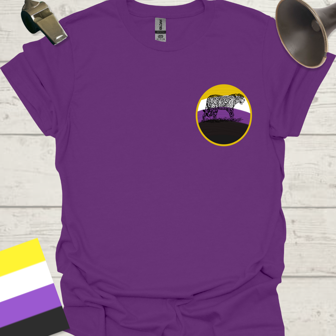 Nonbinary Pride T-Shirt Sphere Cute Leopard Design
