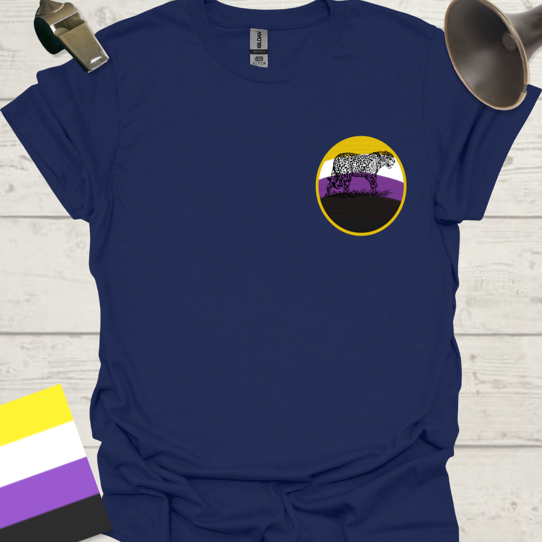 Nonbinary Pride T-Shirt Sphere Cute Leopard Design