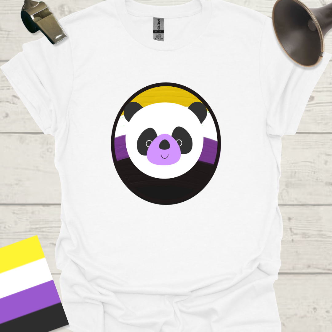 Nonbinary Pride T-Shirt Sphere Cute Panda Design