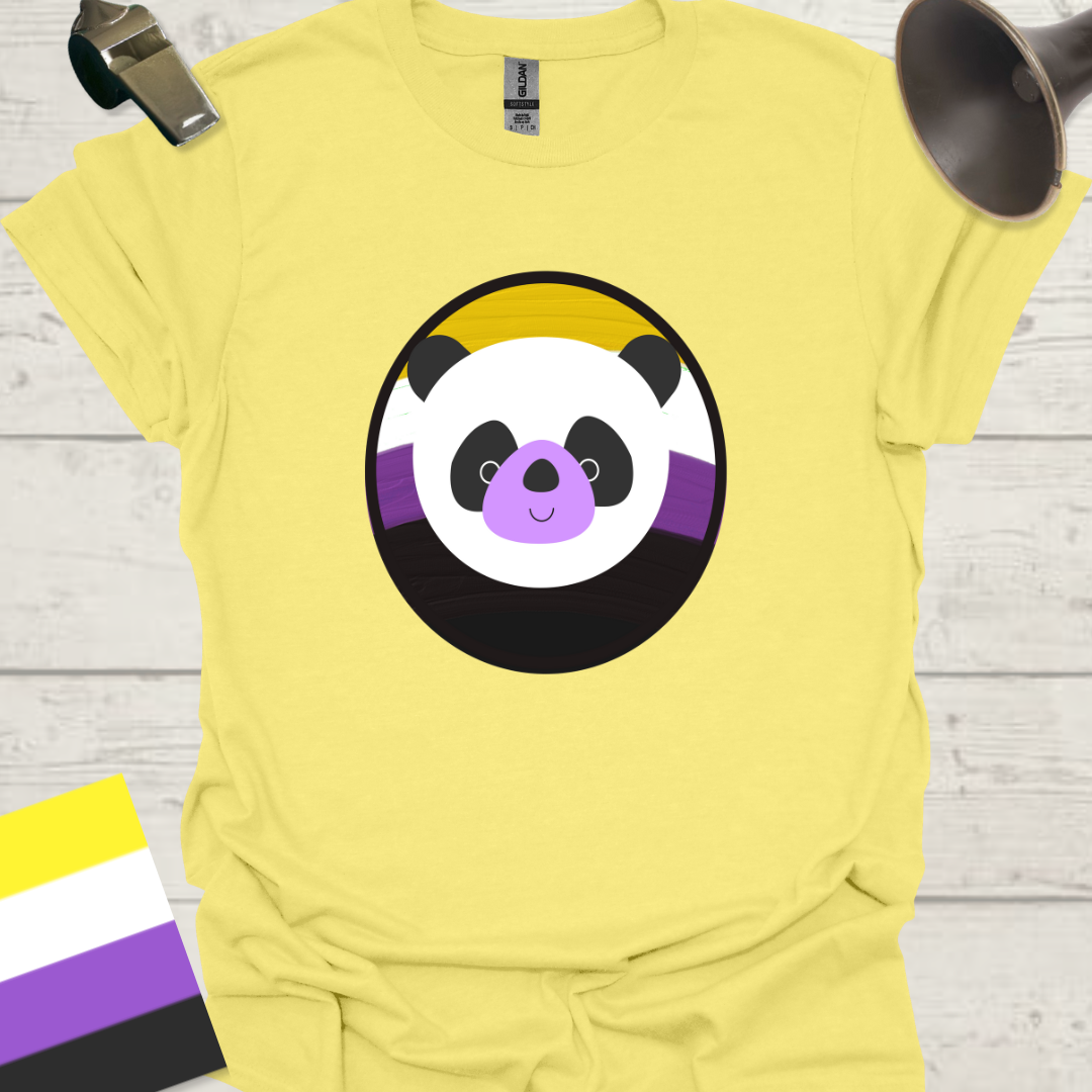 Nonbinary Pride T-Shirt Sphere Cute Panda Design
