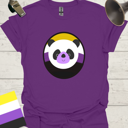Nonbinary Pride T-Shirt Sphere Cute Panda Design