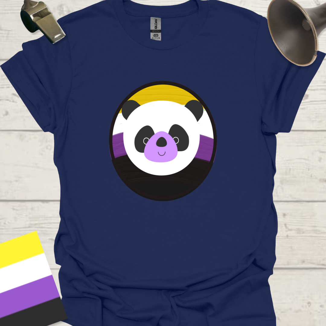 Nonbinary Pride T-Shirt Sphere Cute Panda Design