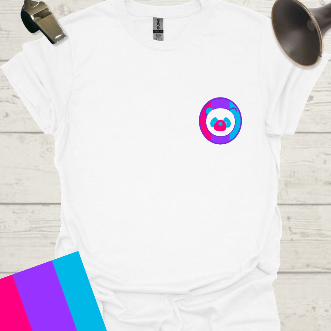 Unisex Pride Flag T-Shirt - Androgyne Panda in a Sphere