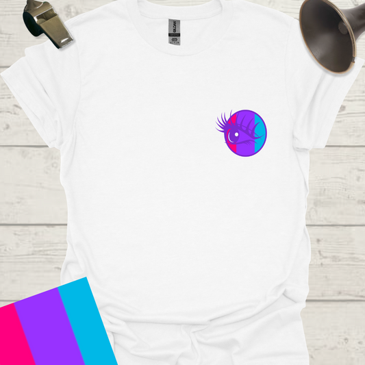Unisex Pride Flag T-Shirt - Androgyne Eye in a Sphere