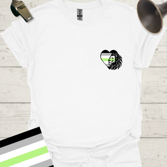 Heart Lion Agender Pride T-Shirt