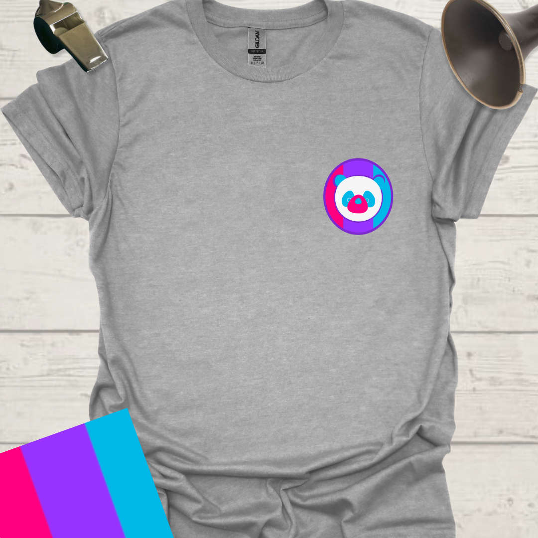 Unisex Pride Flag T-Shirt - Androgyne Panda in a Sphere