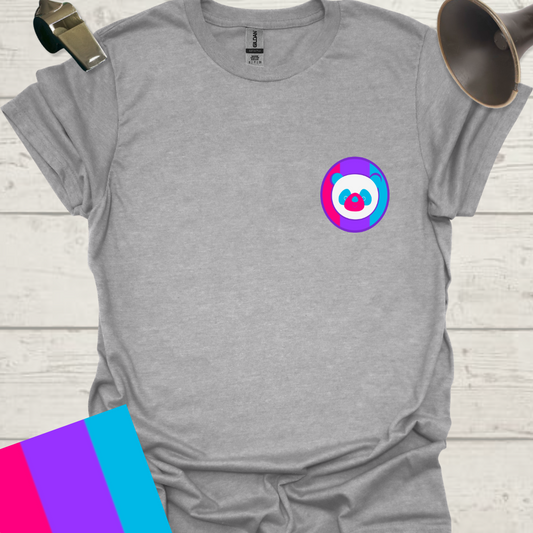 Unisex Pride Flag T-Shirt - Androgyne Panda in a Sphere