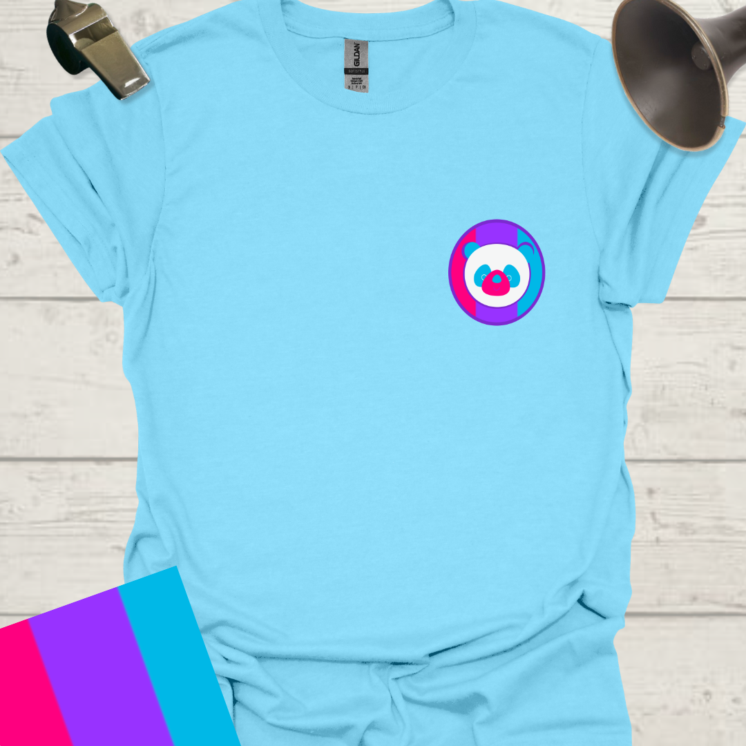 Unisex Pride Flag T-Shirt - Androgyne Panda in a Sphere