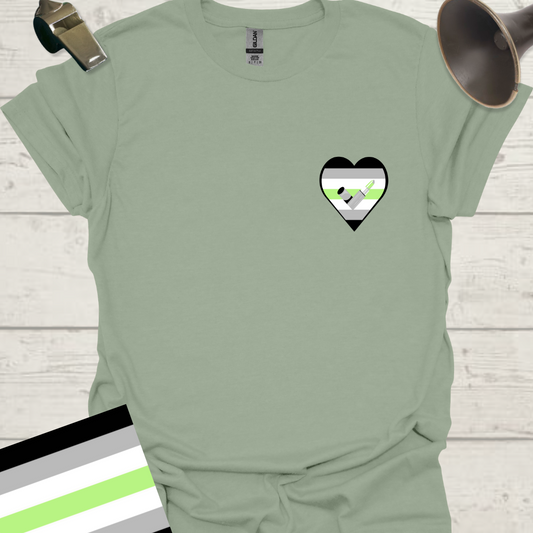 Heart Lipstick Agender Pride T-Shirt
