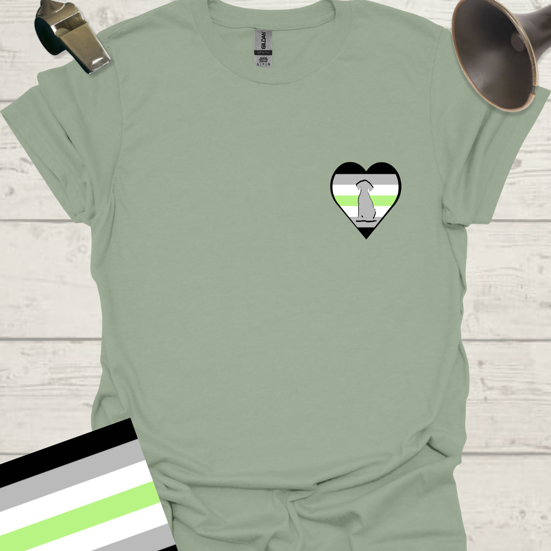 Heart Dog Agender Pride T-Shirt