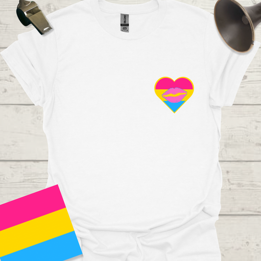 Pansexual Heart Pink Lips T-Shirt
