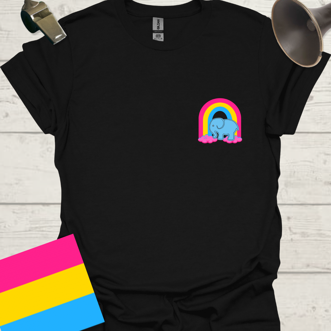Pansexual Rainbow Blue Elephant T-Shirt