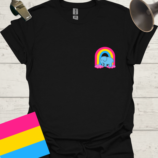 Pansexual Rainbow Blue Elephant T-Shirt