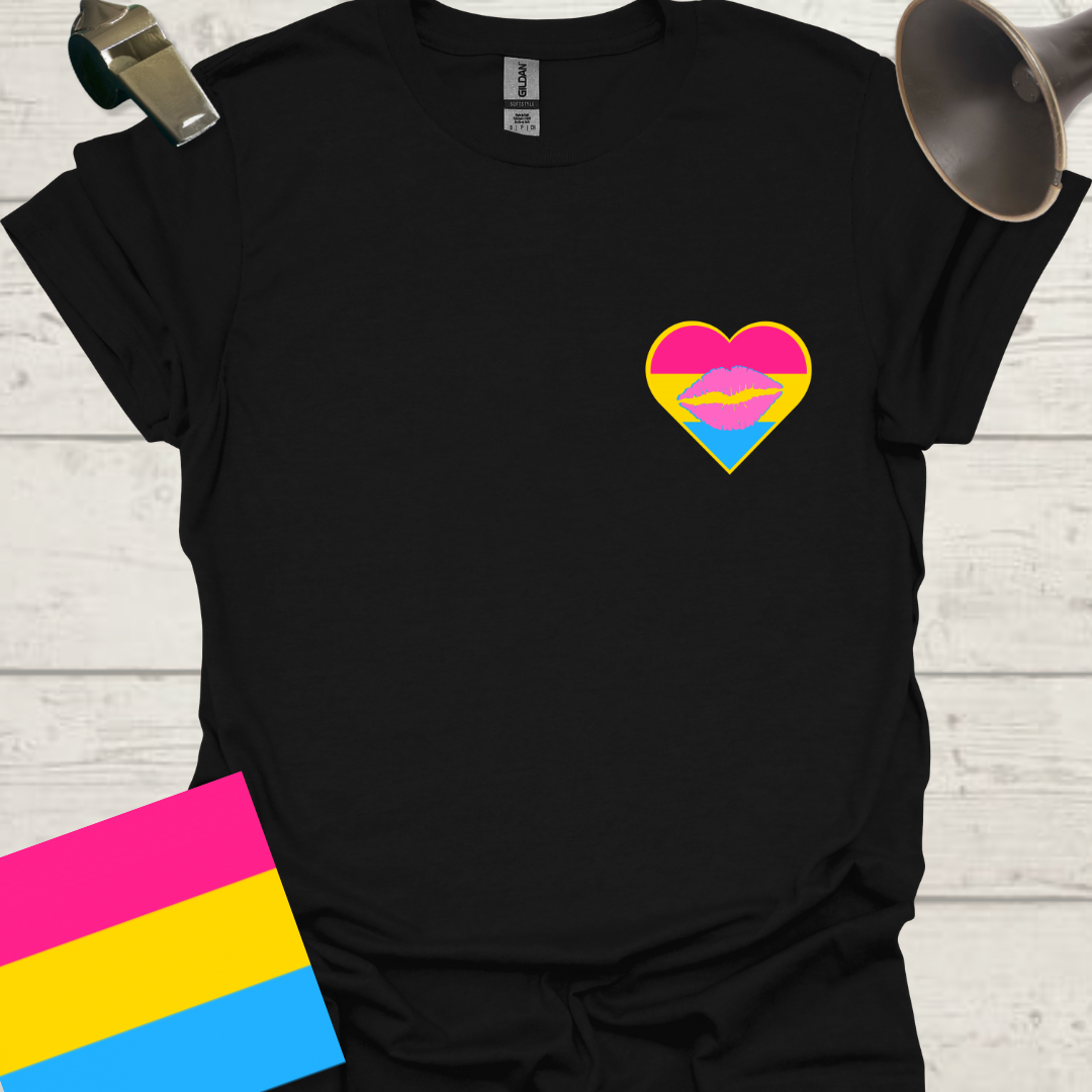 Pansexual Heart Pink Lips T-Shirt